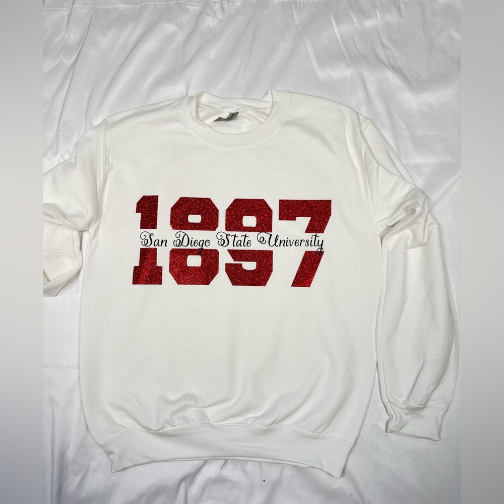 San Diego State University 1897 White Crewneck Sweatshirt